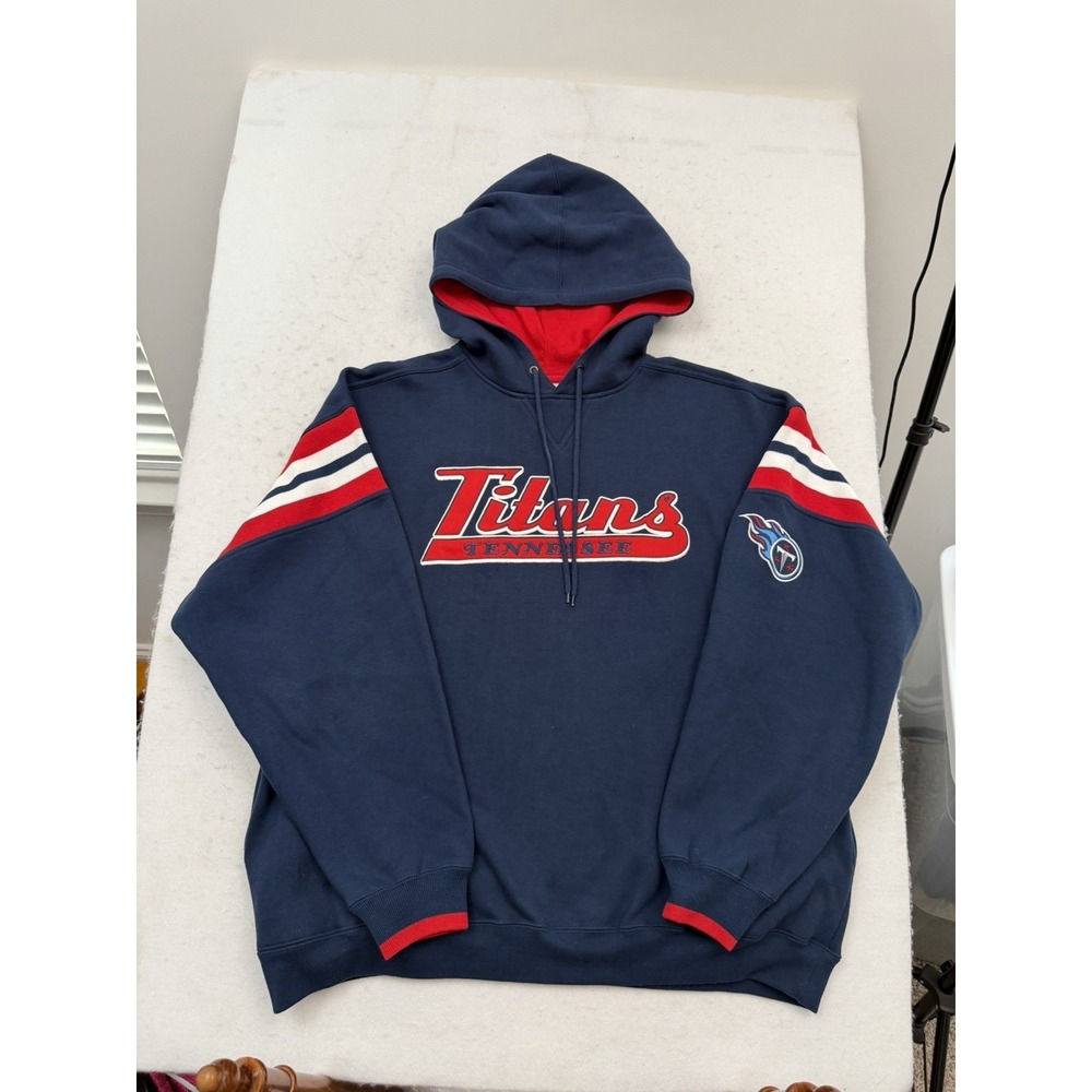 Vintage Lee Sport Tennessee Titans NFL Hoodie‎ Navy Pullover Men's XL 90s Y2K